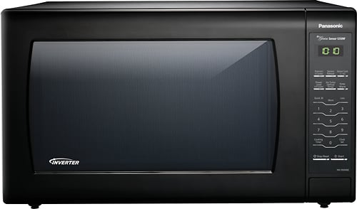 Panasonic - 2.2 Cu. Ft. Family-Size Microwave - Black - Larger Front