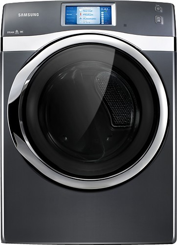  Samsung - 7.5 Cu. Ft. 14-Cycle Steam Electric Dryer - Onyx