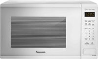 Front. Panasonic - 1.3 Cu. Ft. Mid-Size Microwave - White.