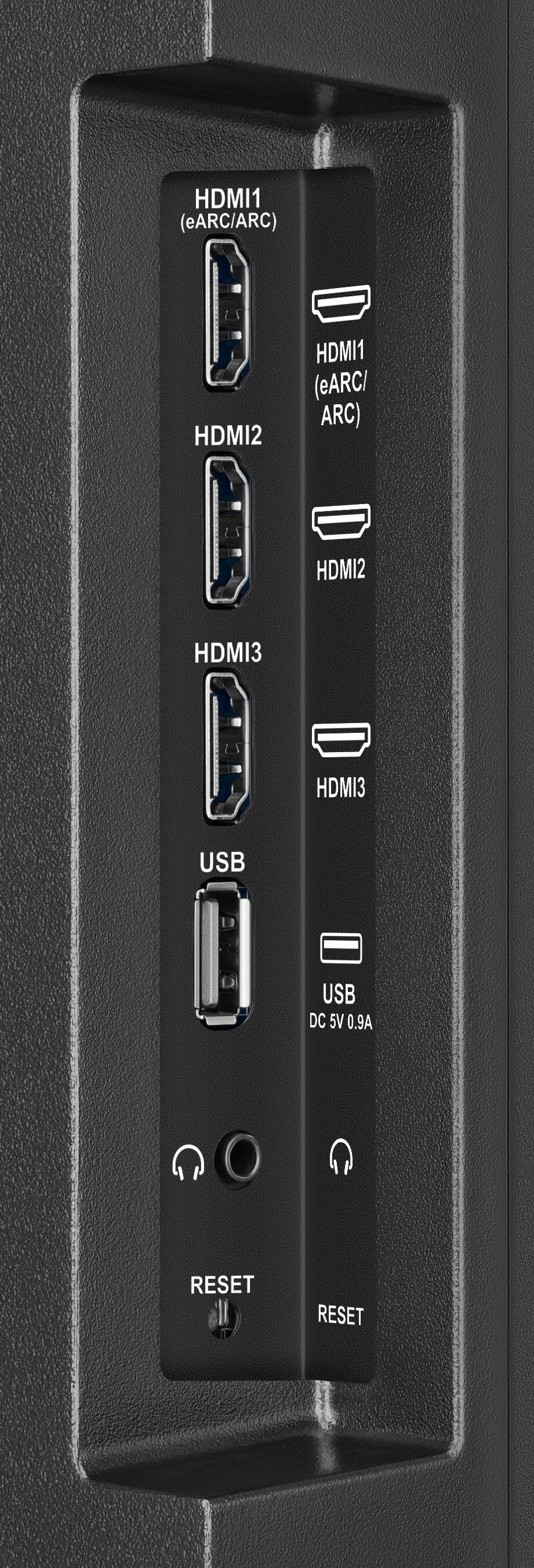 HDMI1 (eARC/ARC)  
HDMI2  
HDMI3  
USB  
DC 5V 0.9A  
RESET