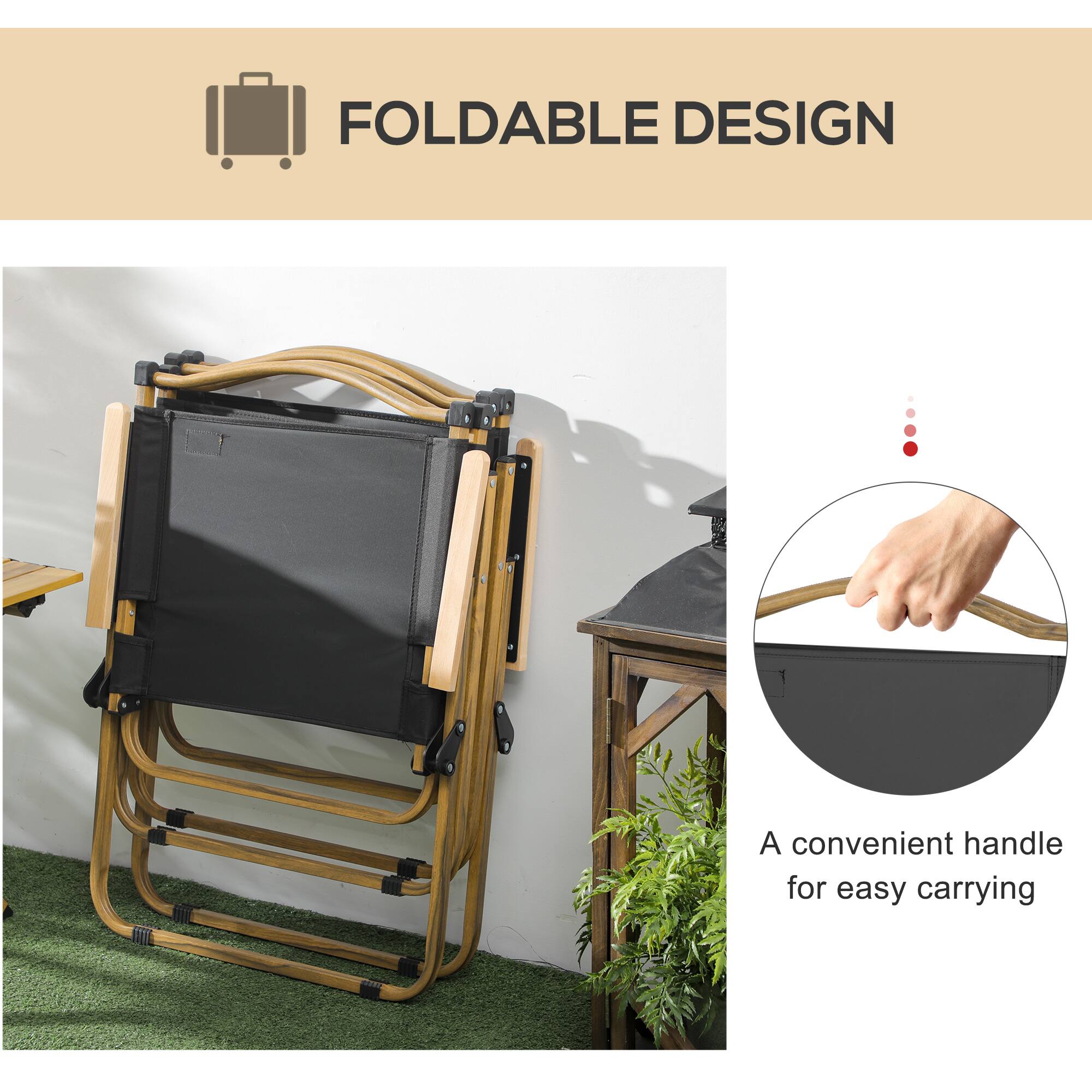 FOLDABLE DESIGN
A convenient handle for easy carrying
