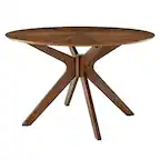Front. Modway - Crossroads 47" Round Wood Dining Table - Brown.