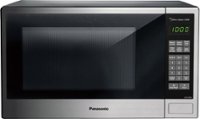 Front Zoom. Panasonic - 1.3 Cu. Ft. Mid-Size Microwave - Stainless steel/black/silver.