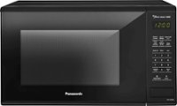 Front Zoom. Panasonic - 1.3 Cu. Ft. Mid-Size Microwave - Black.