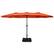 Alt View 1. Costway - 15FT Double-Sided Twin Patio Umbrella Outdoor Market W/ Crank & Base - Orange.