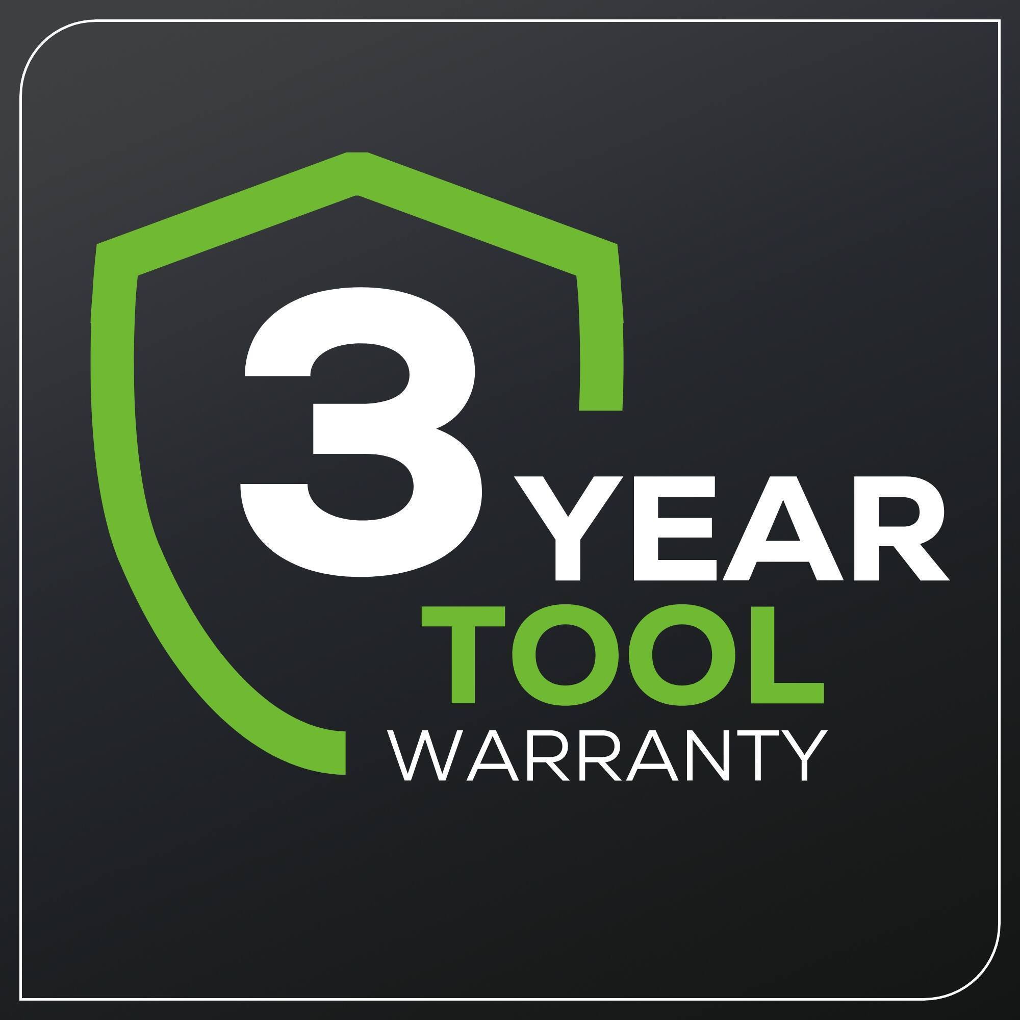 3 YEAR TOOL WARRANTY