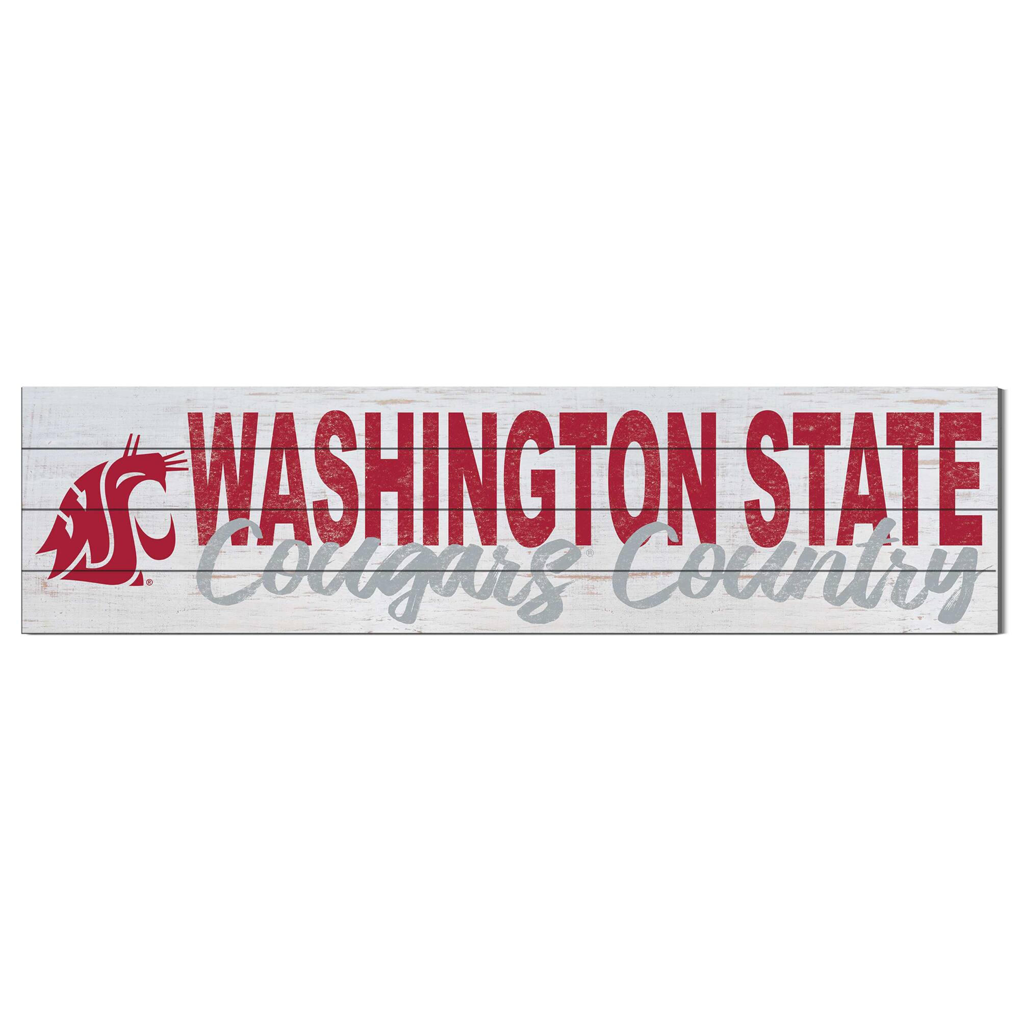 Jardine - Washington State Cougars 40'' x 10'' Logo Sign - White