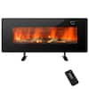 Front. Costway - Costway 42" Electric Fireplace Wall Mounted & Freestanding Heater Remote Control 1500W - Black.