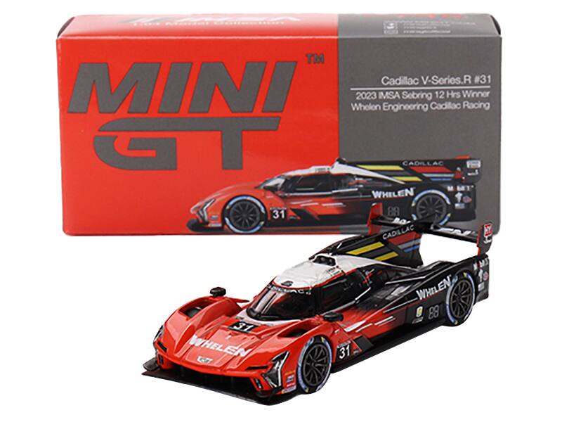 MINI GT  
Cadillac V-Series.R #31  
2023 IMSA Sebring 12 Hrs Winner  
Whelen Engineering Cadillac Racing  

CADILLAC  
WHELEN  
31  
88