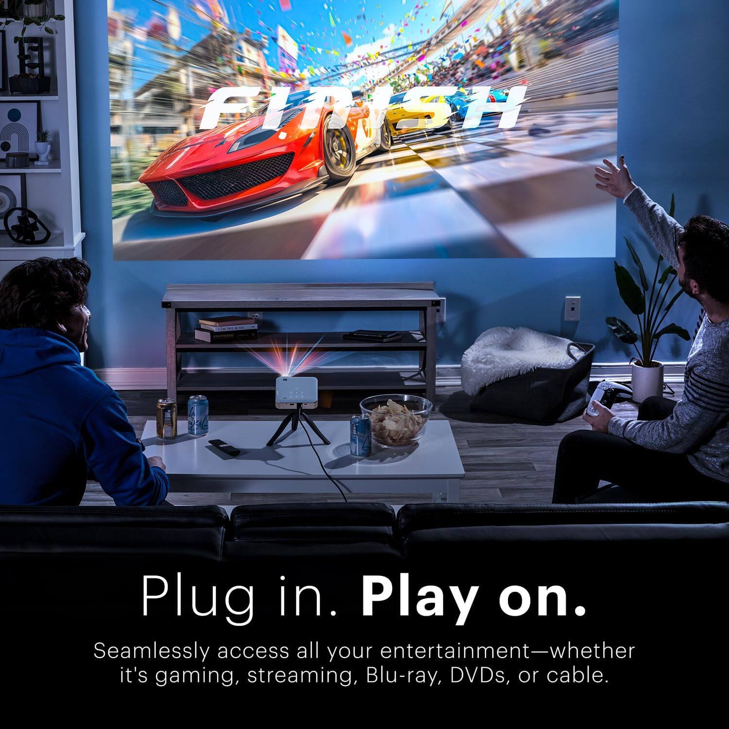 Plug in. Play on.

Seamlessly access all your entertainment—whether it's gaming, streaming, Blu-ray, DVDs, or cable.