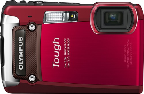  Olympus - Tough TG-820 iHS 12.0-Megapixel Digital Camera - Red