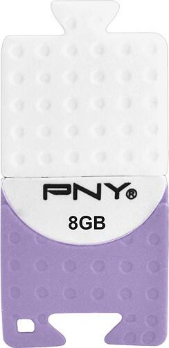 Front Standard. PNY - Connect Attaché 8GB USB 2.0 Flash Drive - Lavender.