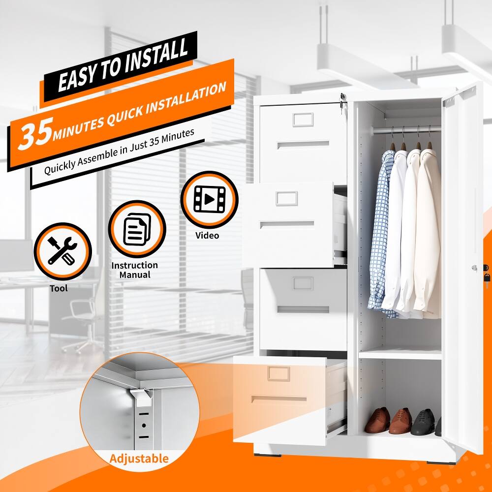 EASY TO INSTALL  
35 MINUTES QUICK INSTALLATION  
Quickly Assemble in Just 35 Minutes  

- Video  
- Tool  
- Instruction Manual  
- Adjustable