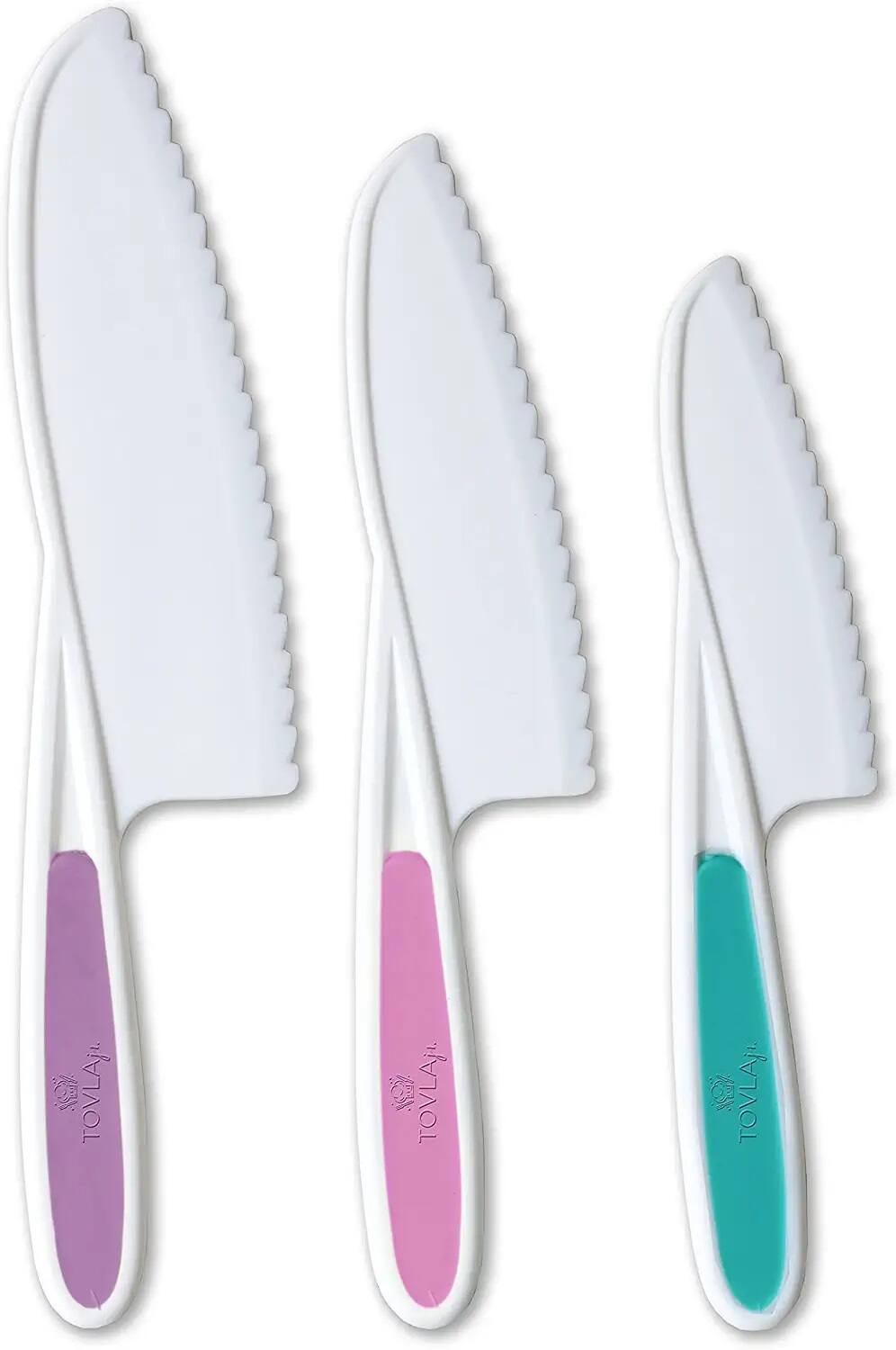 Tovla Jr - Kids 3-Piece Nylon Kitchen Baking Knife Set: Children's Cooking Knives in 3 Sizes & Colors - BPA-Free - Multi - Pink price history on PriceWatchPro