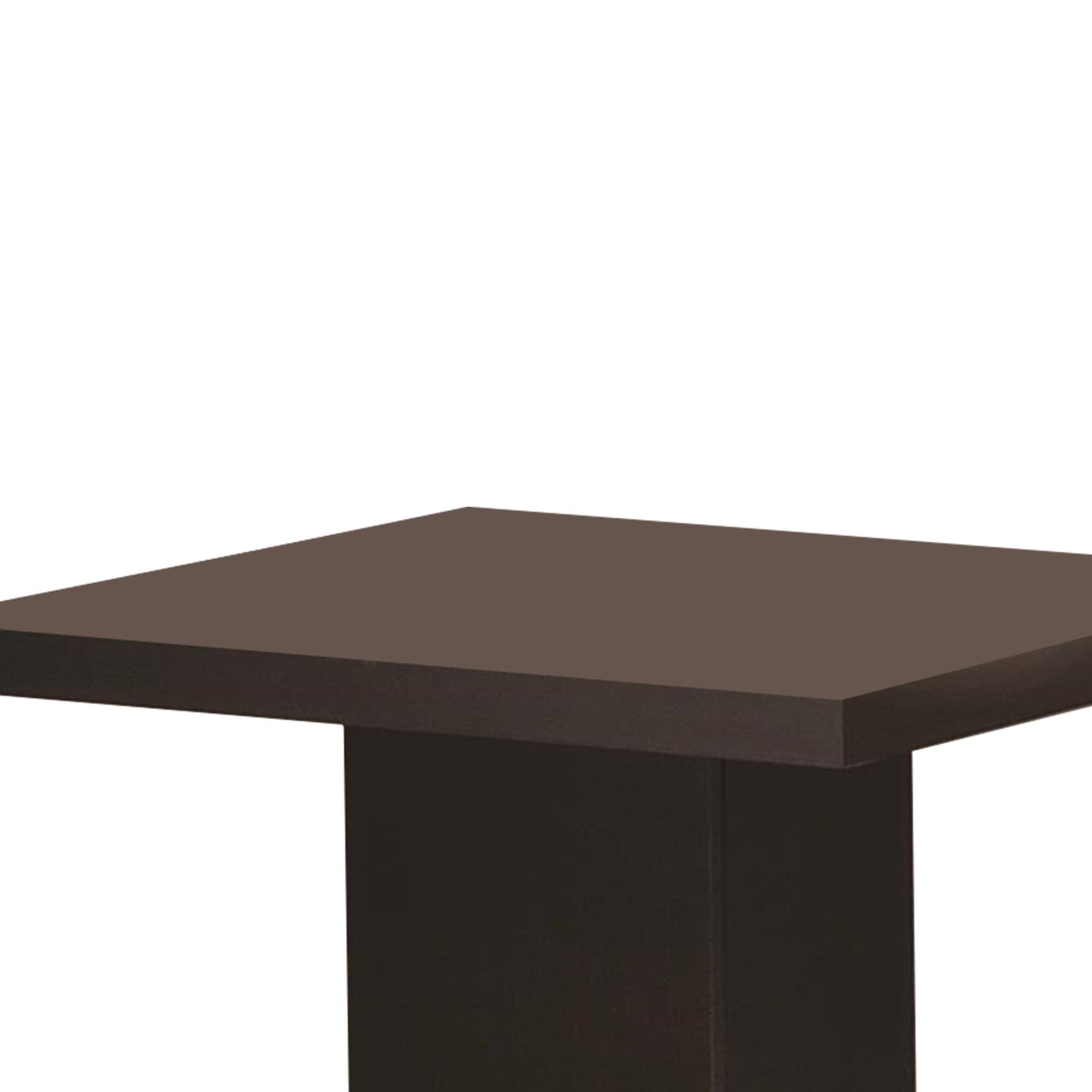 Alt View 4. Manhattan Lane - Contemporary End Table With Pedestal Base - Brown.
