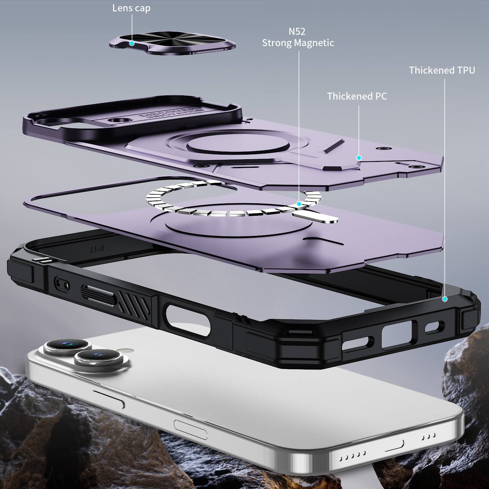 Lens cap N52 Strong Magnetic Thickened TPU Thickened PC