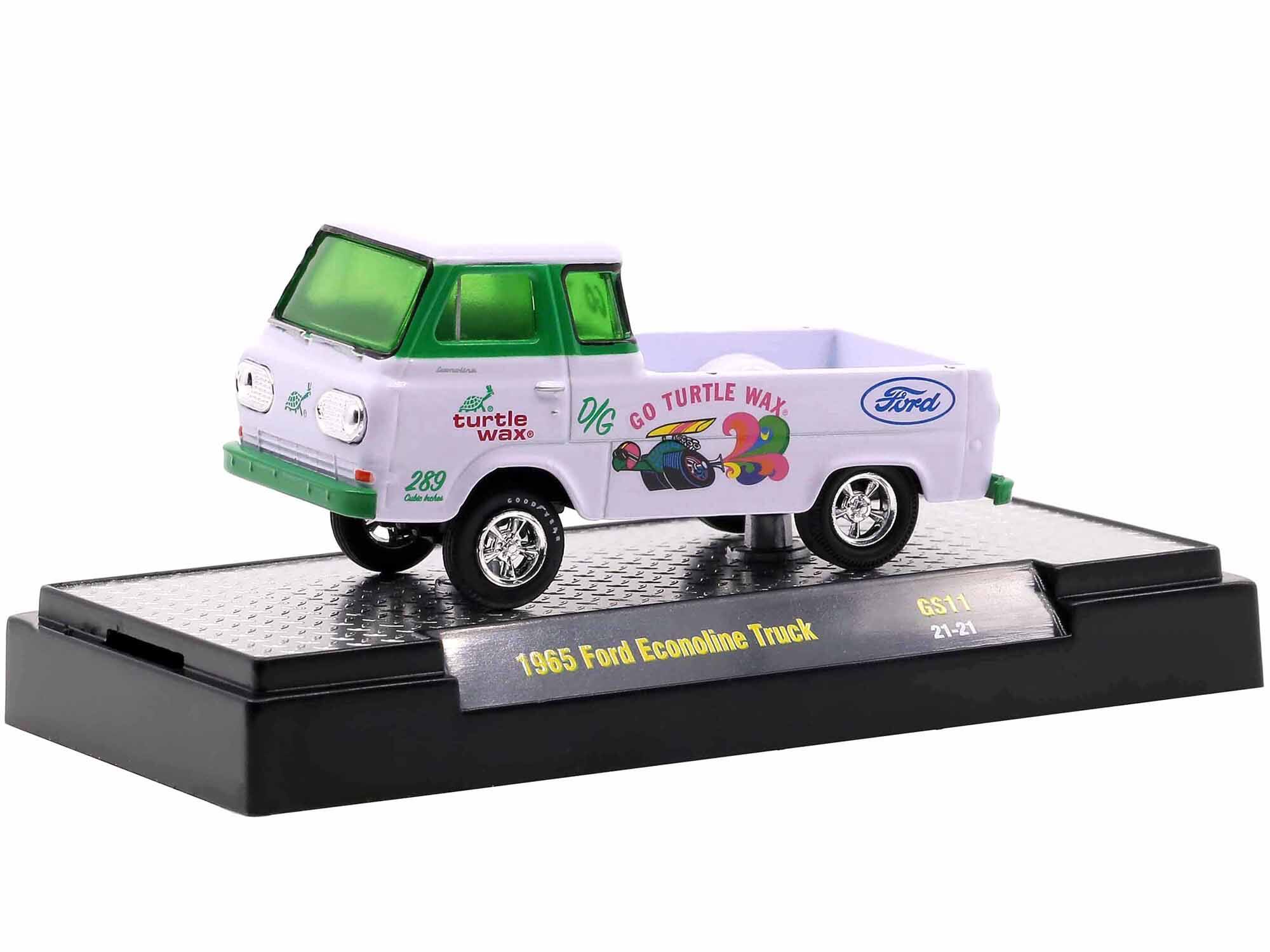 - TURTLE WAX
- turtle D/G GO wax 289
- 33 Cde Audas EODOTY
- Ford Econoline Truck
- 1965 Ford GS11
- 21-21