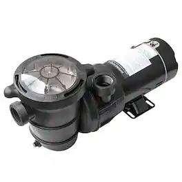 Swimline - HydroTools Hydro Flo 1.5 HP 5940 GPH 3450 RPM Horizontal Discharge Pump - Black