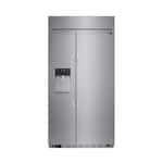 LG - STUDIO Series 25.6 Cu. Ft. Side-by-Side Refrigerator - Stainless Steel - Front_Standard