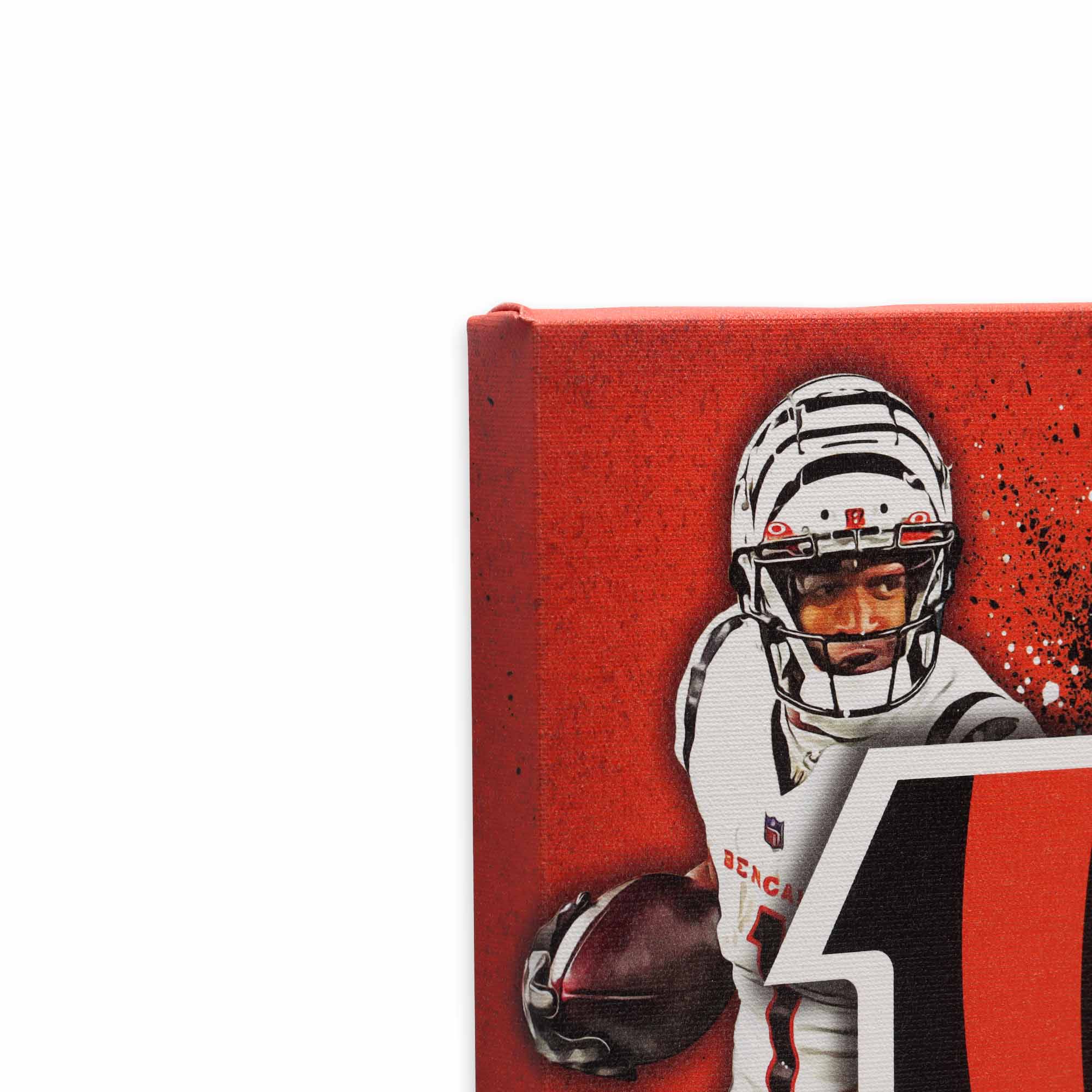 Alt View 3. Open Road Brands - Cincinnati Bengals 12" x 12" Team Logo and Players Splash Canvas Art - Multicolor.