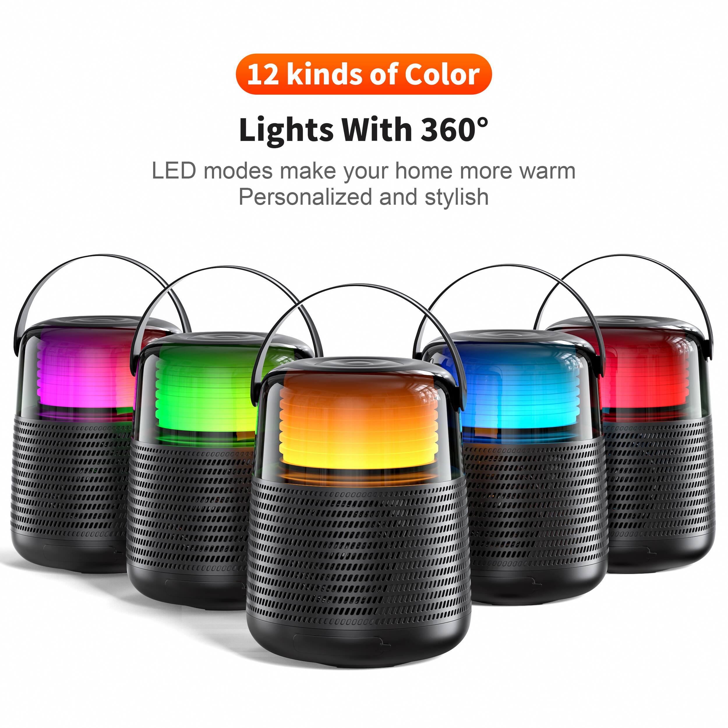 12 kinds of Color Lights With 360° LED modes make your home more warm Personalized and stylish