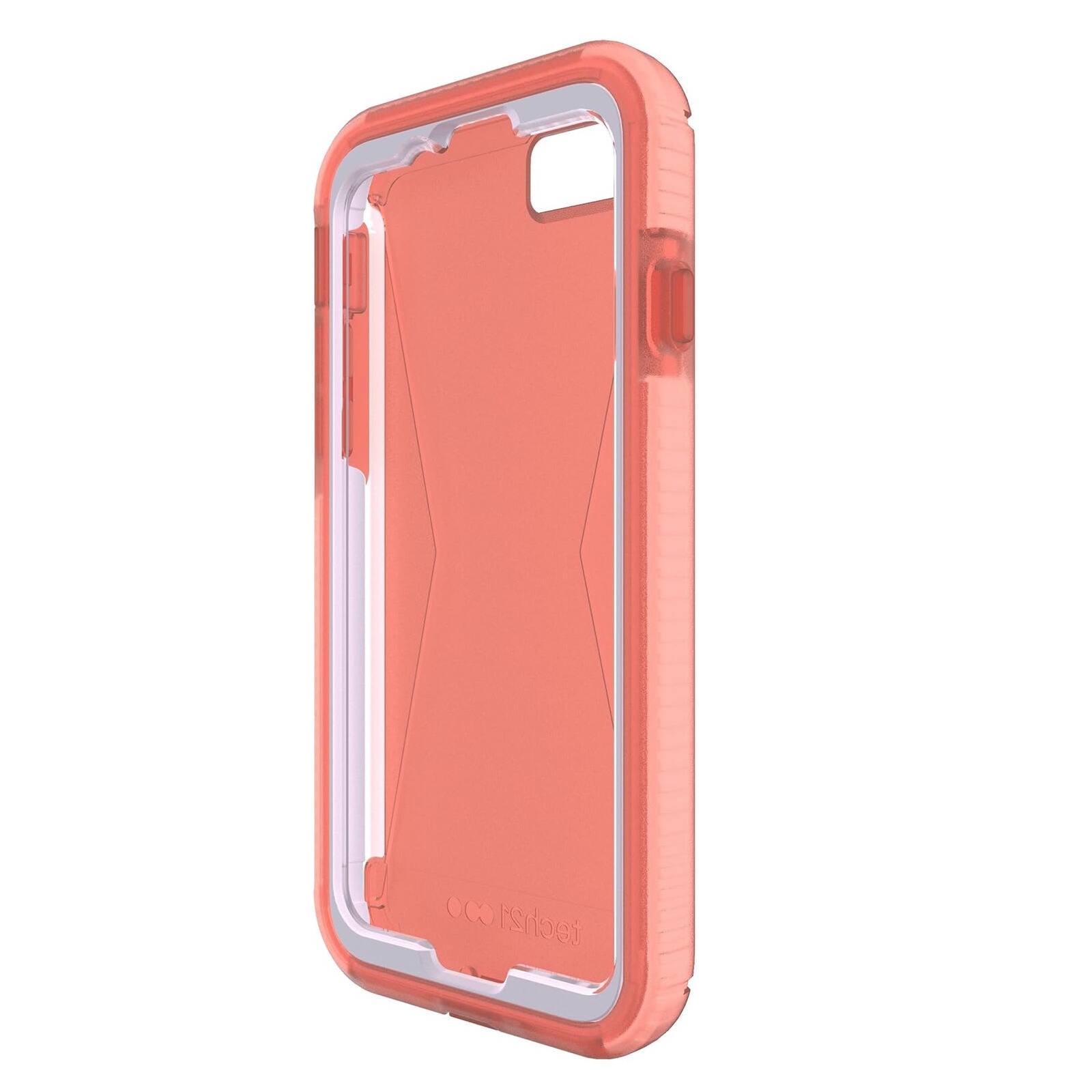Alt View 5. Tech21 - Tech21 EVO Tactical Extreme Case & Holster for Apple iPhone SE/8/7/6, Rugged Drop Protection - Rose - Rose.