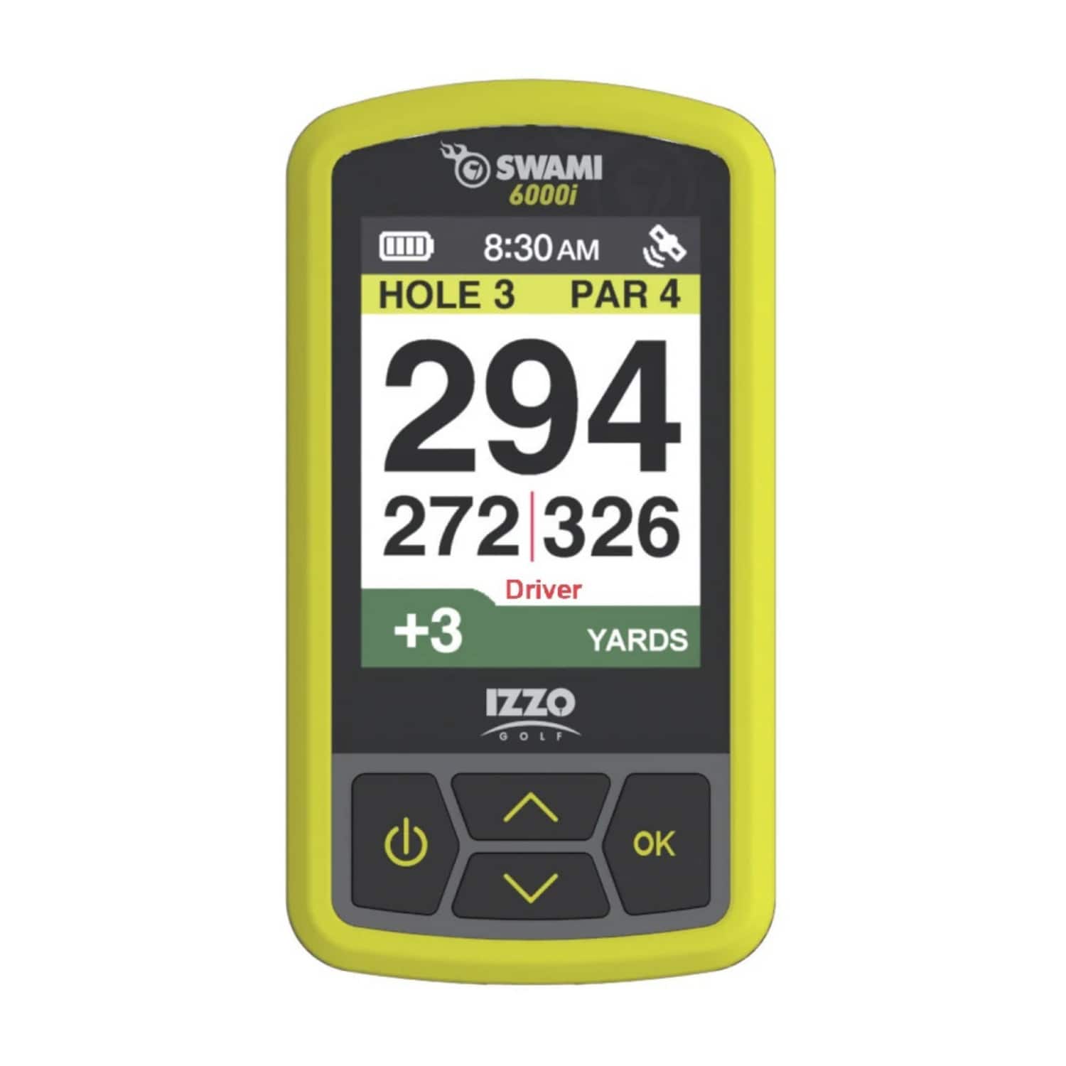 Izzo - Golf Swami 6000I GPS Rangefinder - Preloaded with 38,000 course (Yellow)