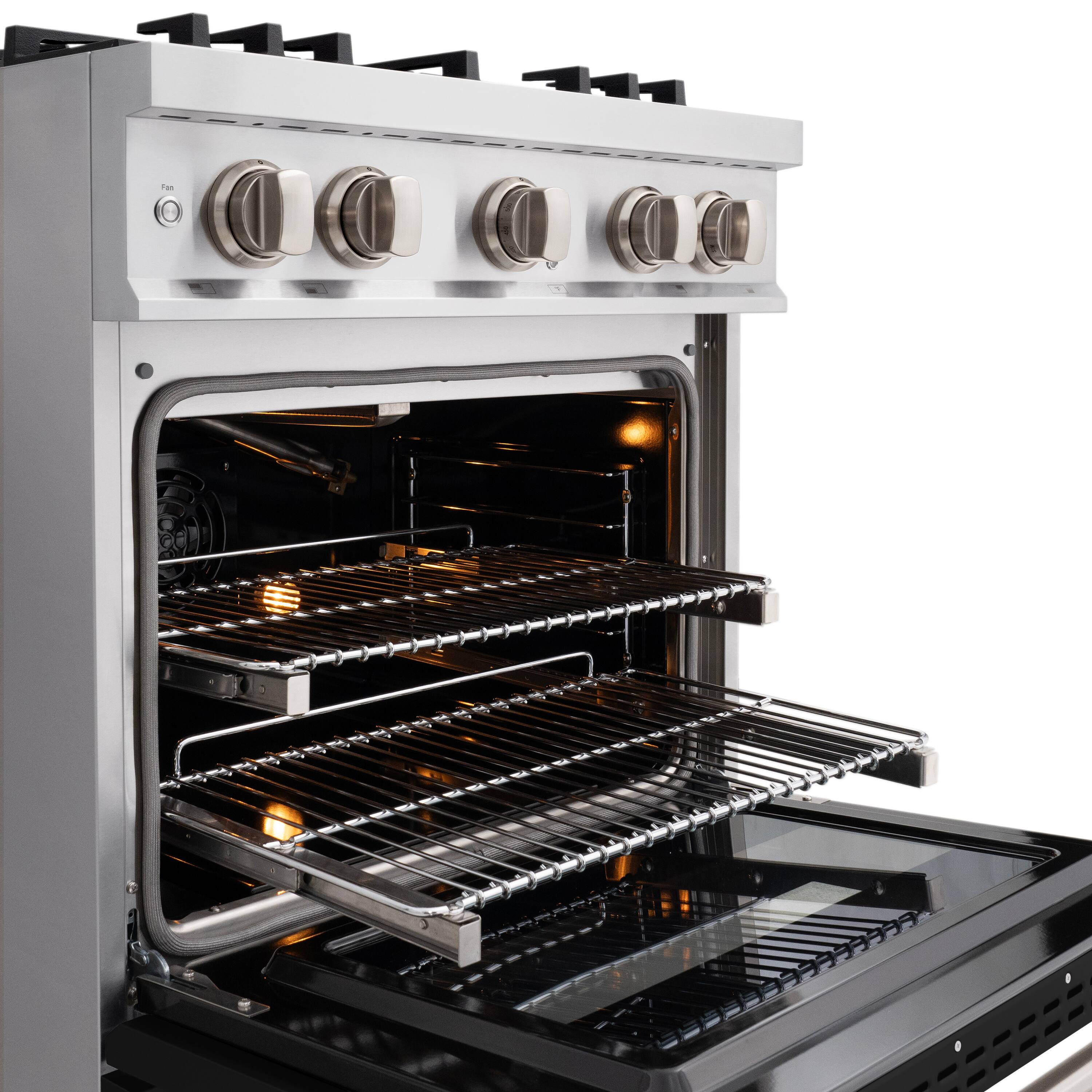 Alt View 13. ZLINE - ZLINE 30" Classic Gas Range with 4 Burner Cooktop and Convection Oven (CGR-BLM-30) - White Matte.