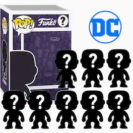 Pack of 8 Surprise Mystery DC Comics Funko Pop! Randomly Selected - Black