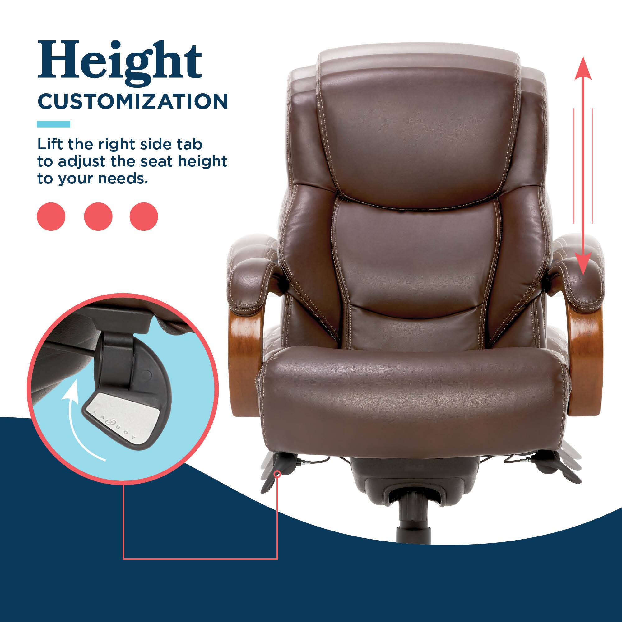 Height CUSTOMIZATION  
Lift the right side tab to adjust the seat height to your needs.