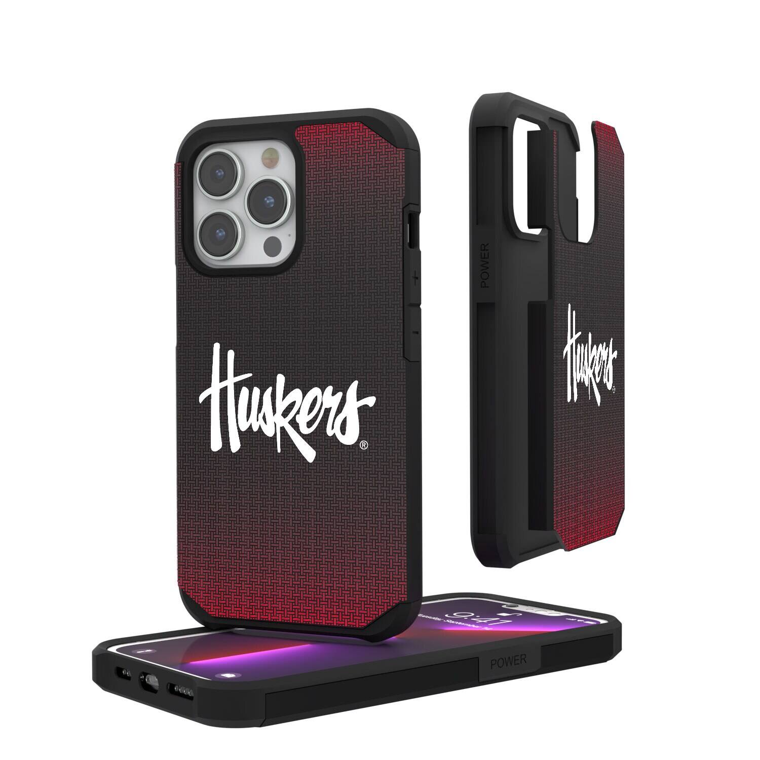Keyscaper - NCAA - Nebraska Huskers Linen Logo iPhone Rugged Case - 14 Pro - Black price history on PriceWatchPro