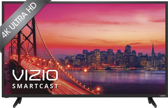 VIZIO - 43" Class (42.5" Diag.) - LED - 2160p - with Chromecast Built-in - 4K Ultra HD Home Theater Display - Black - Front Zoom
