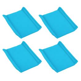 Unique Bargains - 4pcs Camera Bag Divider, 5.91x5.51x0.71in, Shockproof Padding Insert for Lens Case, Travel Photography - Light Blue