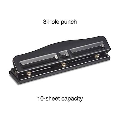 3-hole punch  
10-sheet capacity