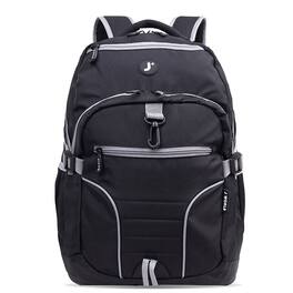 J World - Boys and Girls Atom 18.5" Multi-Compartment Laptop Backpack for School and Travel - Black