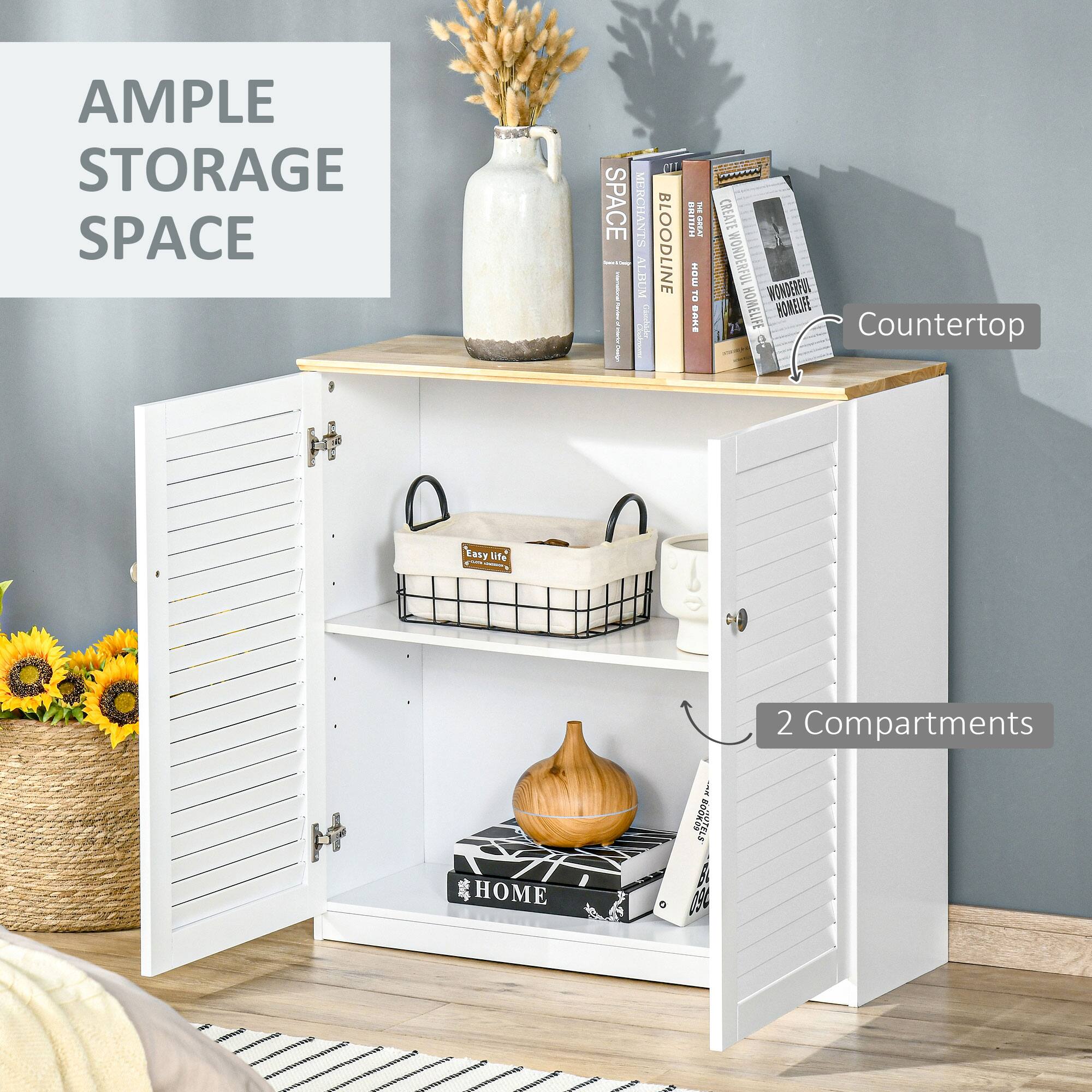 AMPLE STORAGE SPACE

- Countertop
- 2 Compartments
