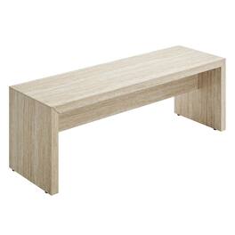 Mirella 53.5” Faux Travertine Bench by Modway - Blue