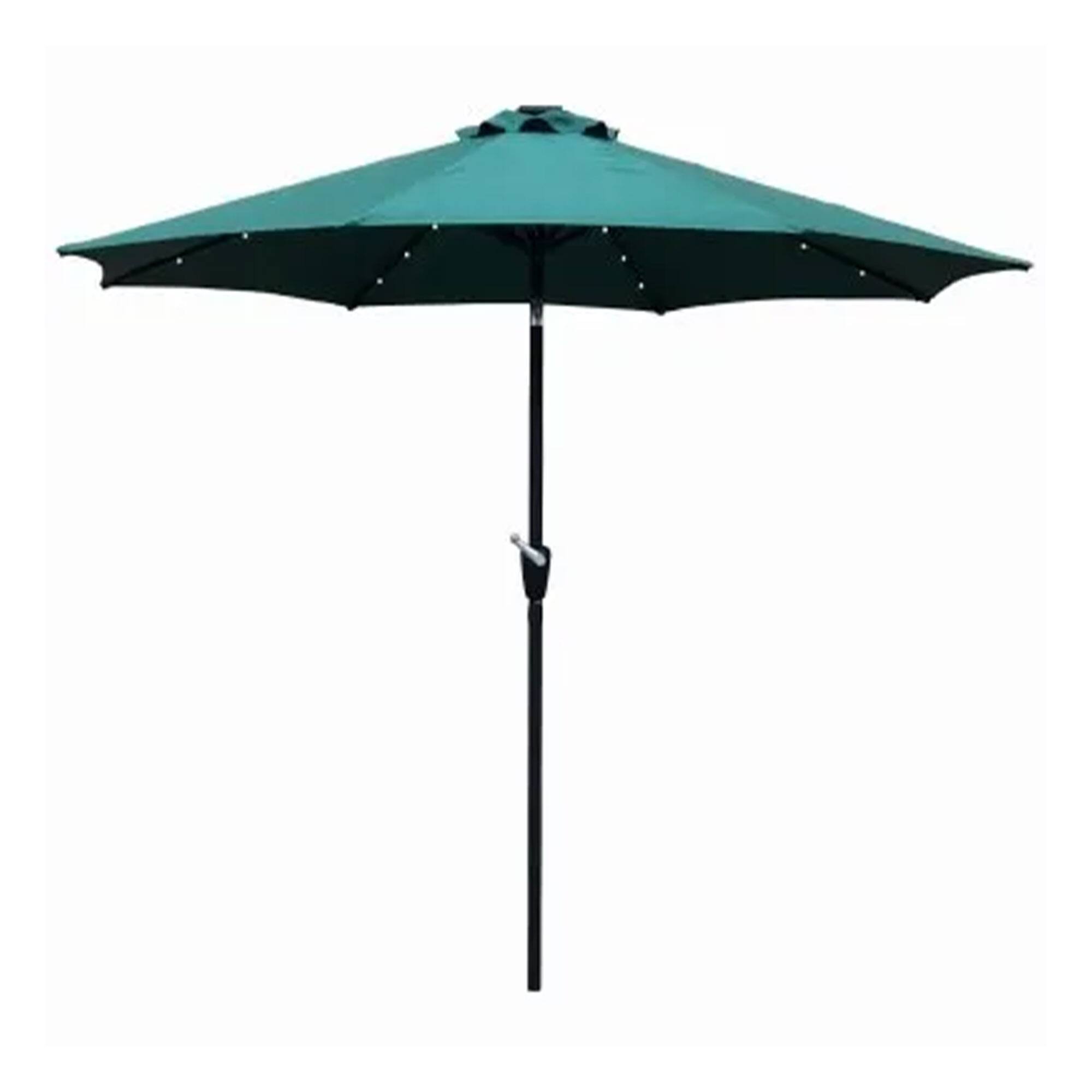 Four Seasons Courtyard - 9’ Polyester LED Steel Pole Patio Market Umbrella - Green price history on PriceWatchPro