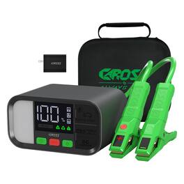 CAROSS - T19SC Portable Car Jump Starter, USB Power Bank, 1600-Amp Peak, Smart Jumper Clamps, LED Light, PD Fast Charger