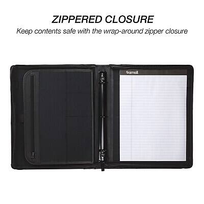 ZIPPERED CLOSURE  
Keep contents safe with the wrap-around zipper closure