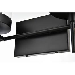 Living District - Benny 2 light Bath Sconce - Black And Clear