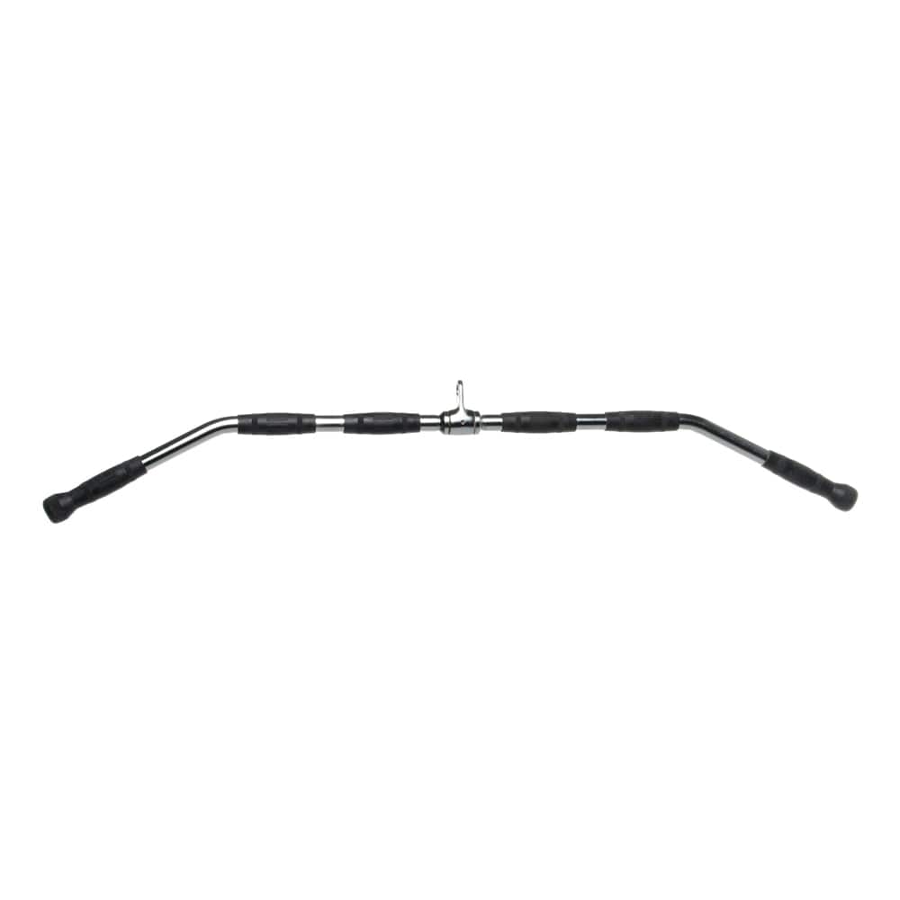 Power Systems - Revolving Lat Pulldown Bar – 48" Chrome Cable Machine Lat Bar Attachment - Black