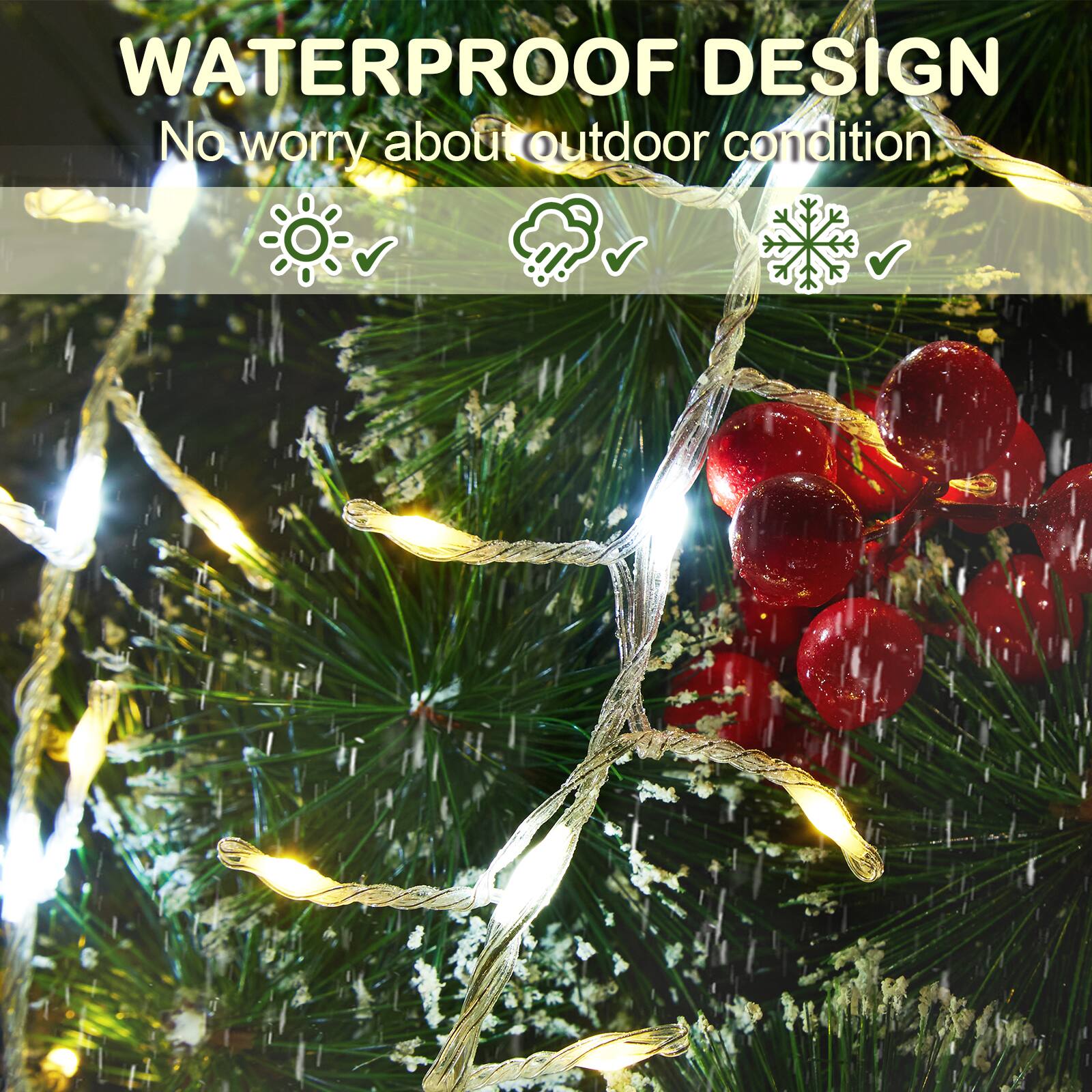WATERPROOF DESIGN
No worry about outdoor condition