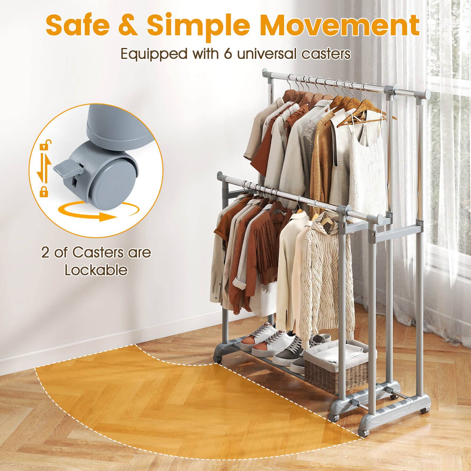 Safe & Simple Movement  
Equipped with 6 universal casters  
2 of Casters are Lockable