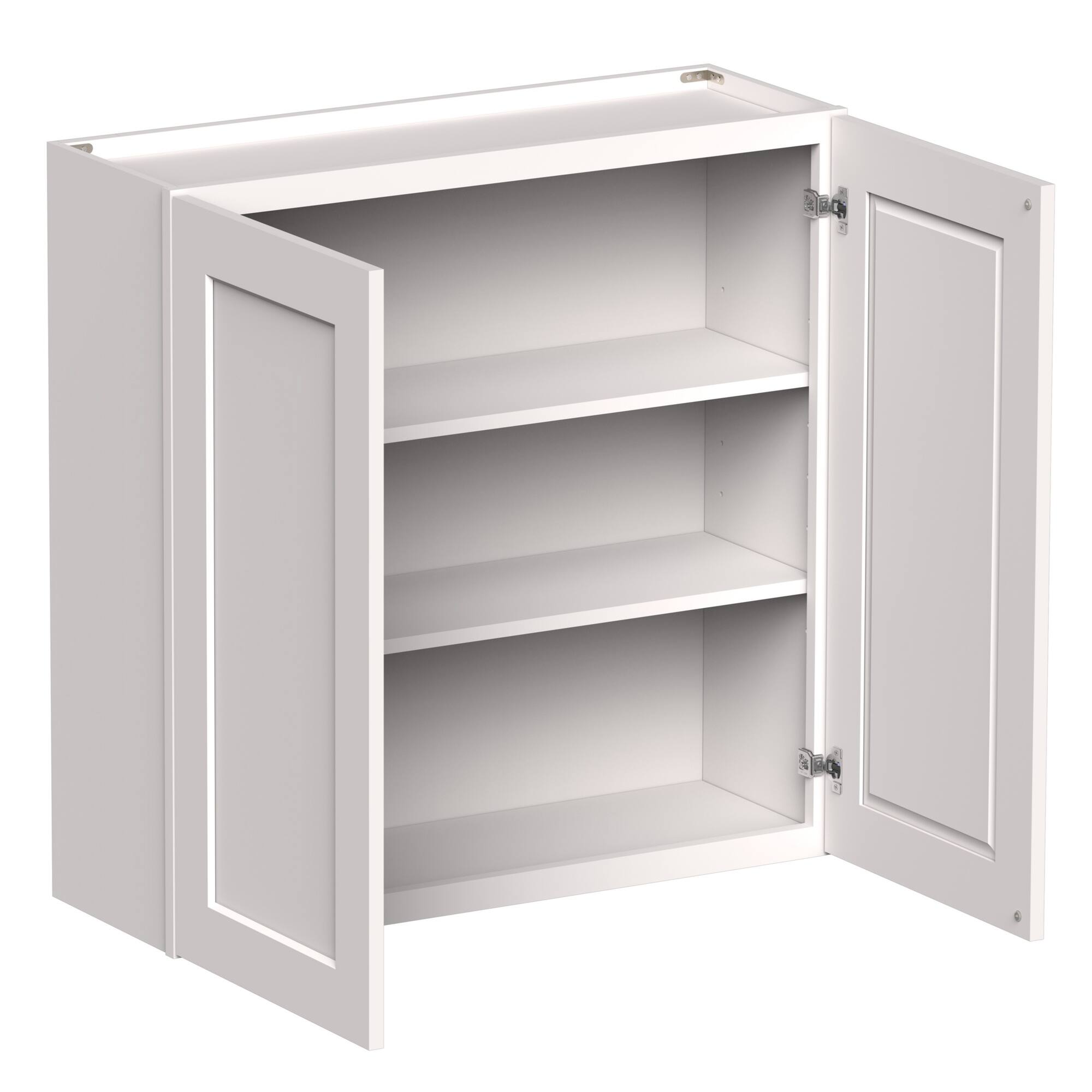 Angle. Boyel Living - 36-in W x 36-in H x 12-in D Shaker RTA Kitchen Wall Cabinet with Soft-Close - White Shaker.