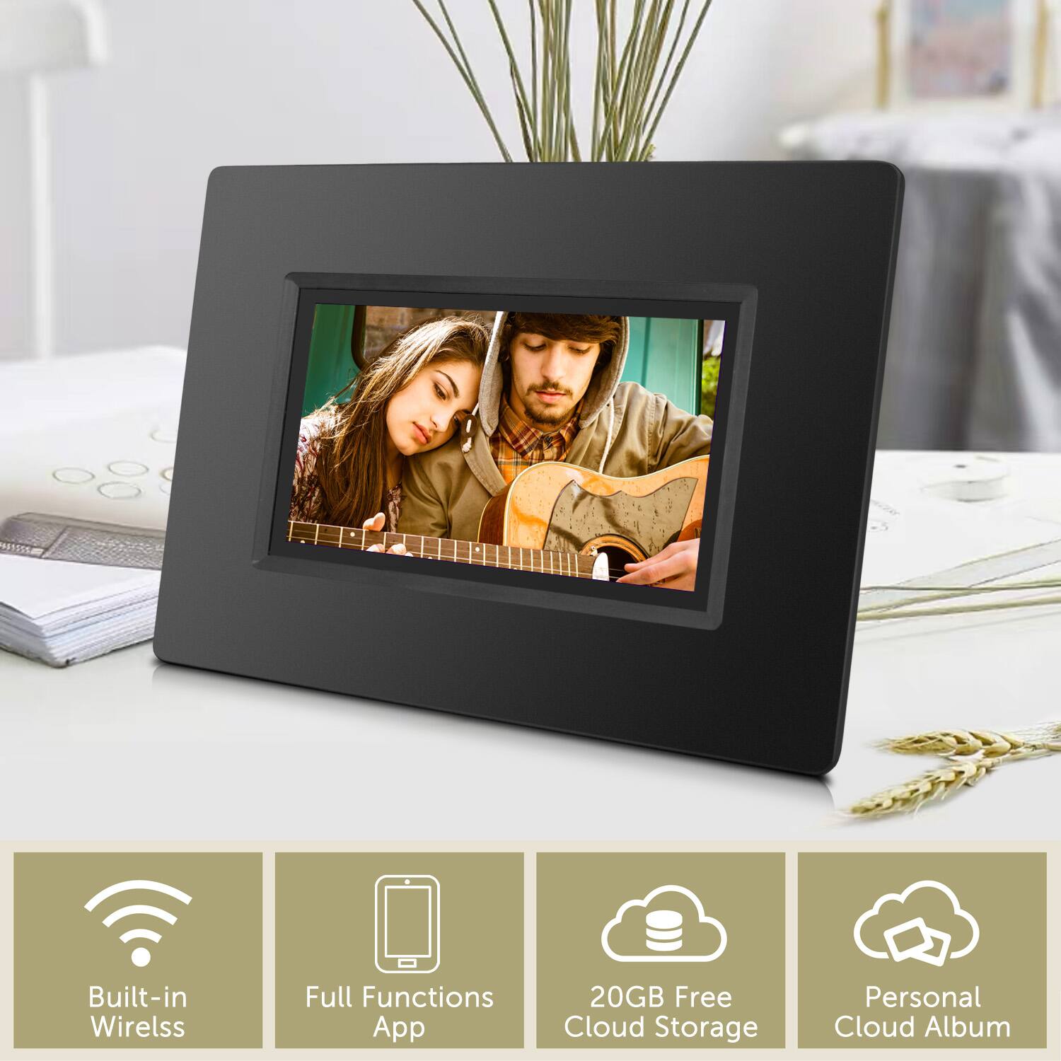 プレーヤー Digital Photo Frame Amazon.com : 7'' Digital Picture Frame with Remote Control