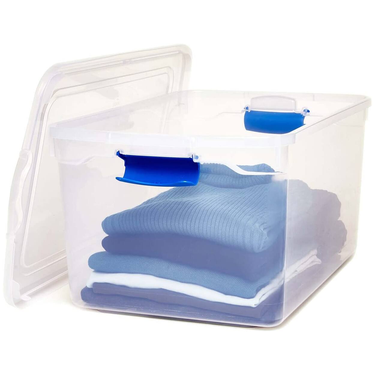 Alt View 8. Homz - Homz 66 Quart Heavy Duty Modular Stackable Storage Containers, Clear, 8 Pack - Clear.