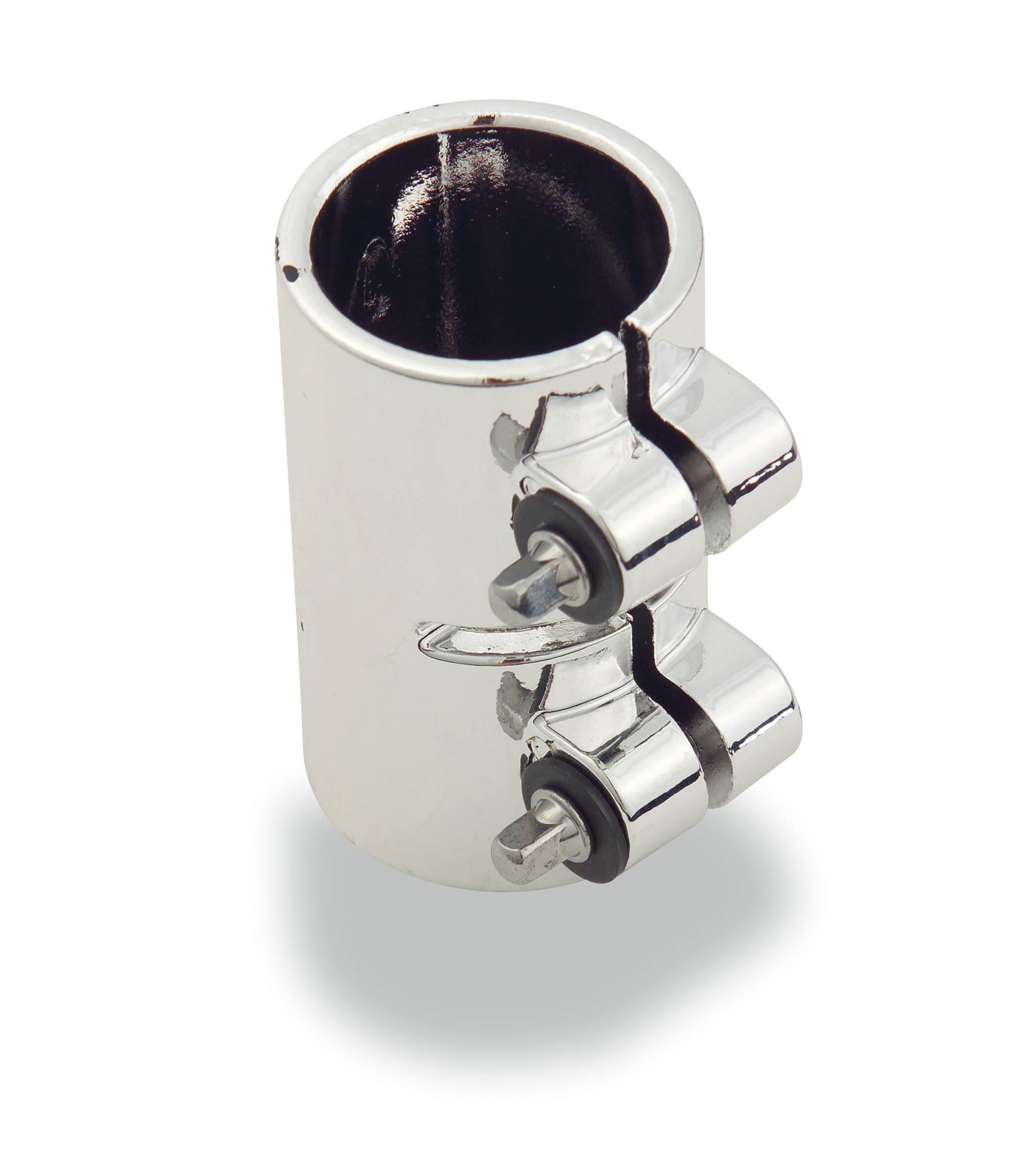 Front. Gibraltar Hardware - 1.5" Chrome Inline Drum Rack Bar Connector, Durable Drum Rack Extension Clamp for Joining Two 1.5" Rack Tubes End-to-End.