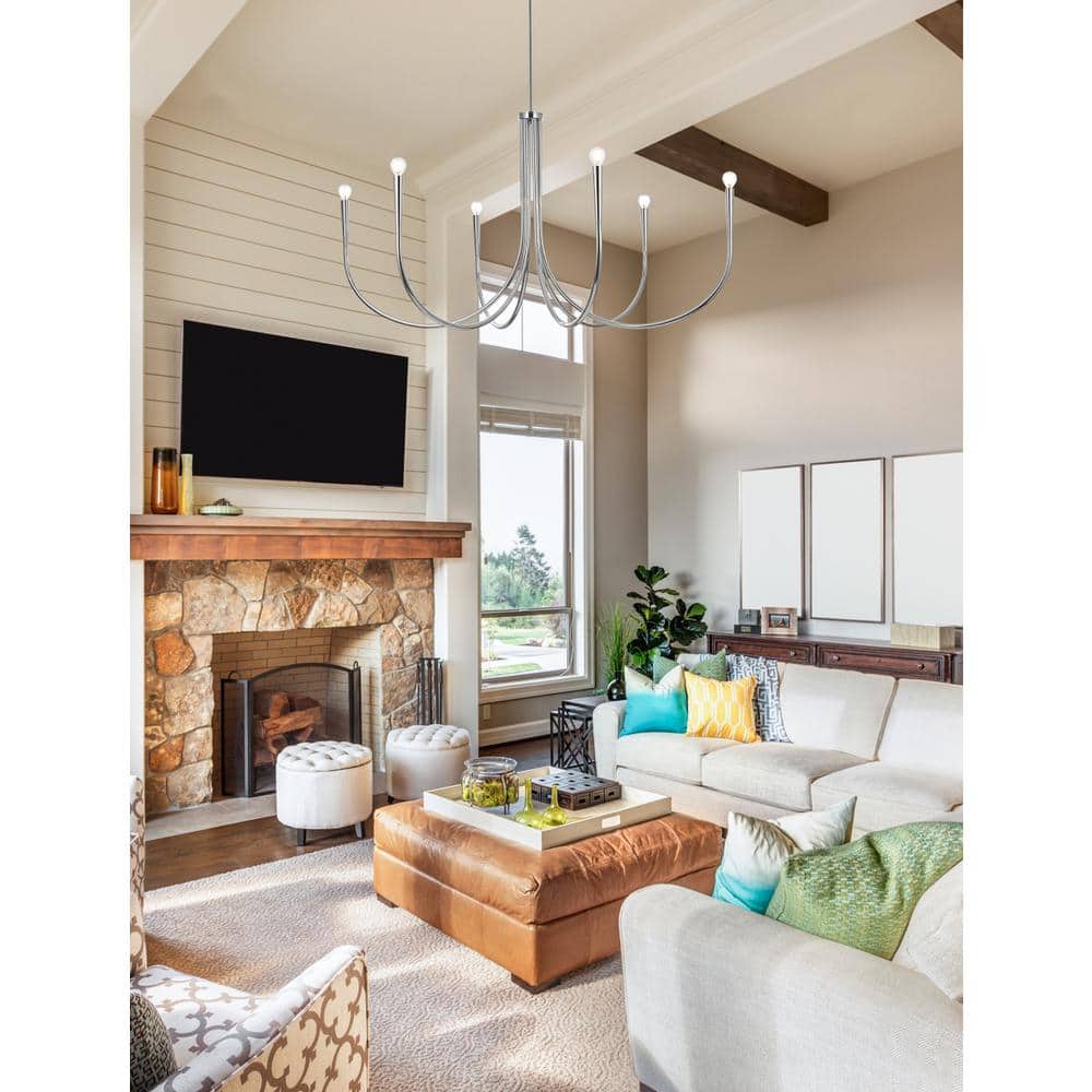 Living District - Layne 50 inch chandelier - Chrome price history on PriceWatchPro
