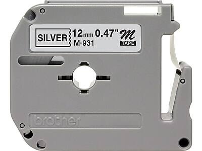 12mm 0.47" M-931 SILVER TAPE  
Brother